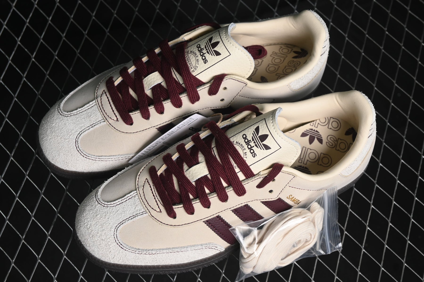 Adidas Samba OG Wonder White Maroon