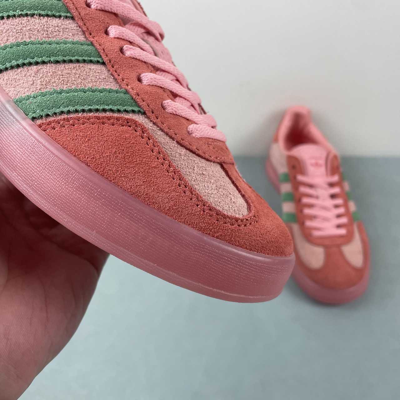 Adidas Gazelle Indoor Semi Pink Spark Preloved Scarlet
