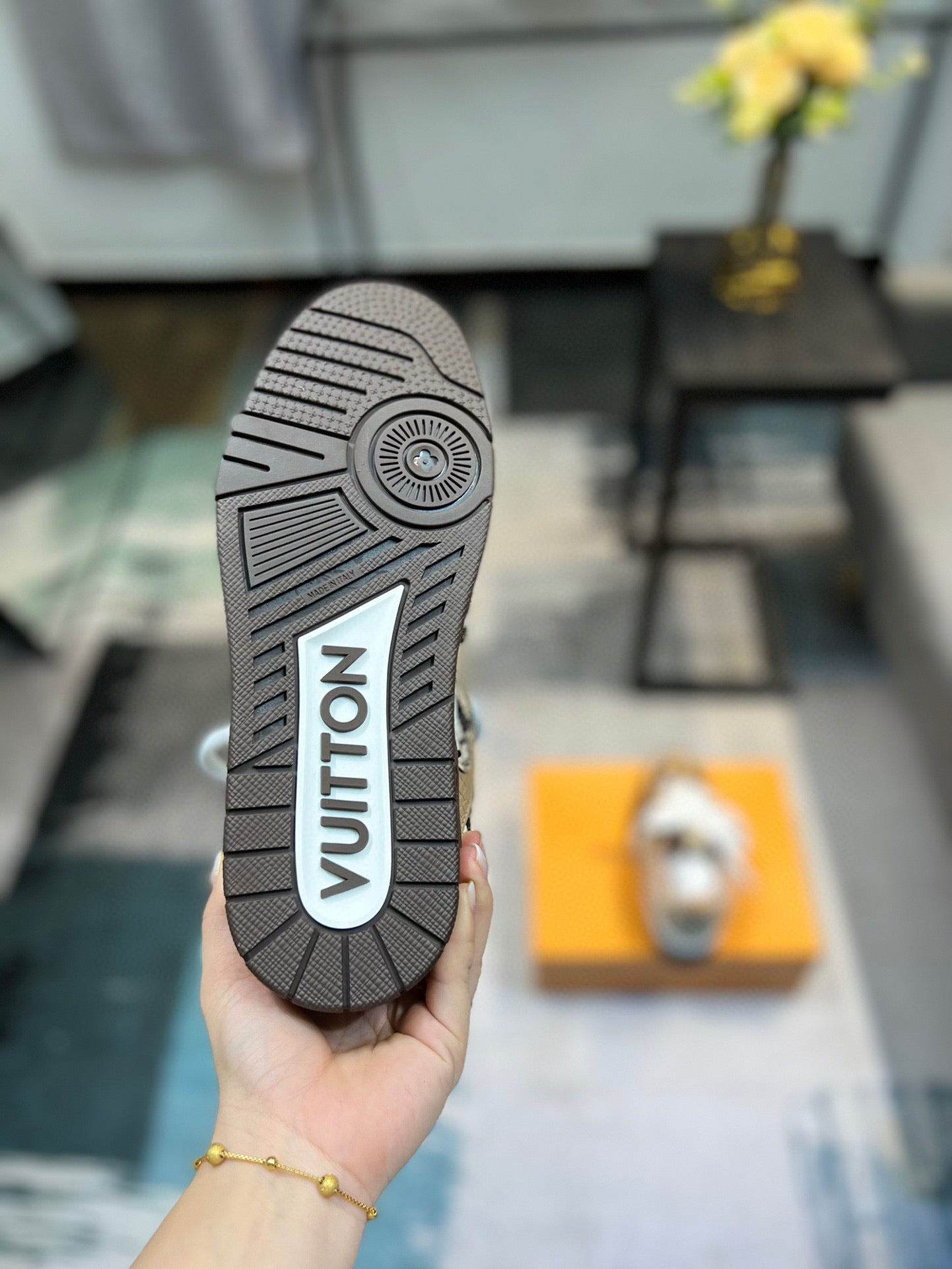 Louis Vuitton Skate Sneaker Brown Snakeskin