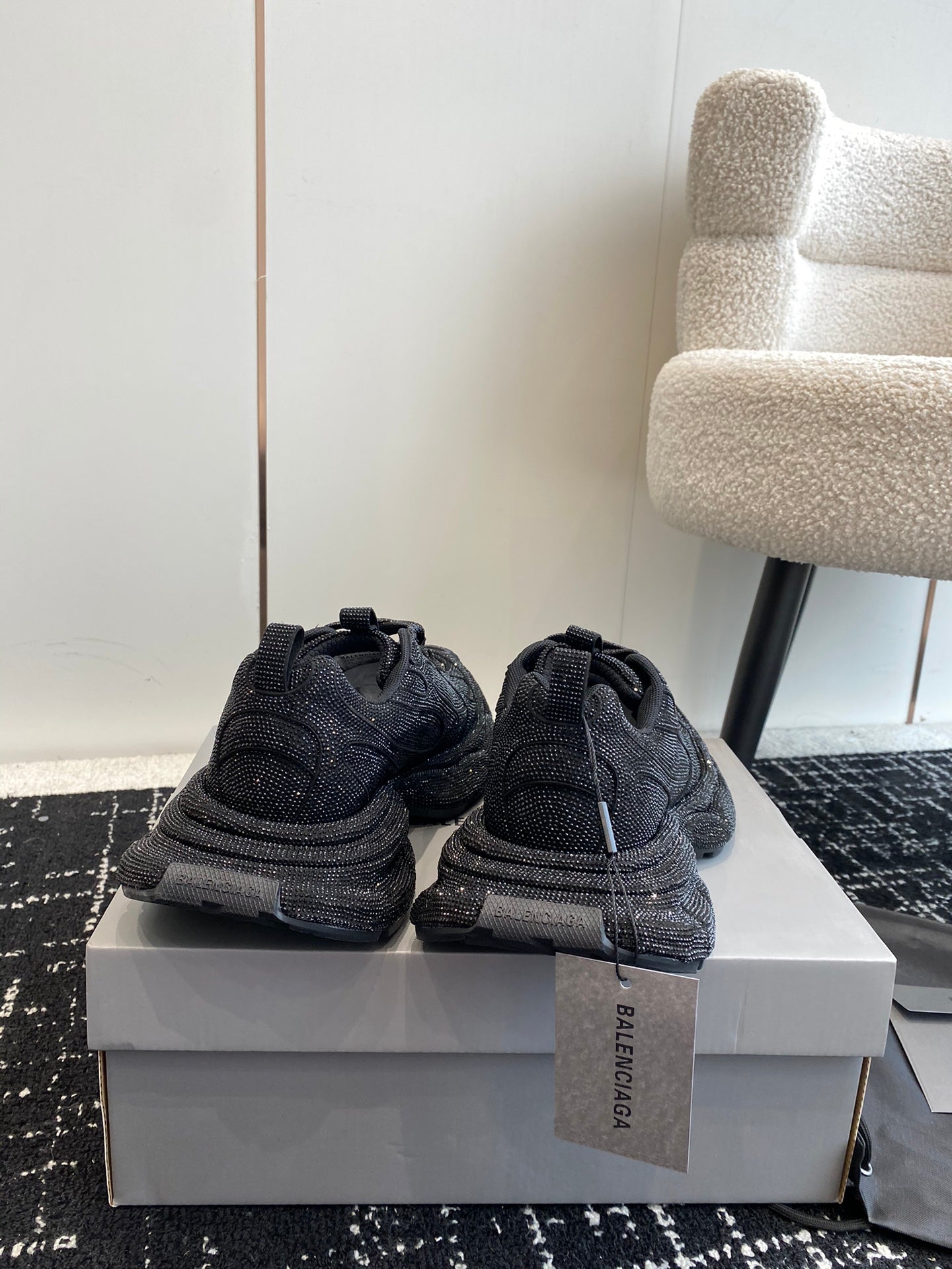 BALENCIAGA TRIPLE S Strass Black