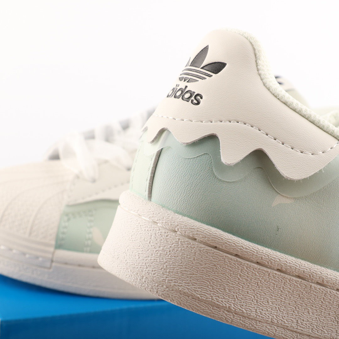 Adidas Superstar Cloud White Green G01052