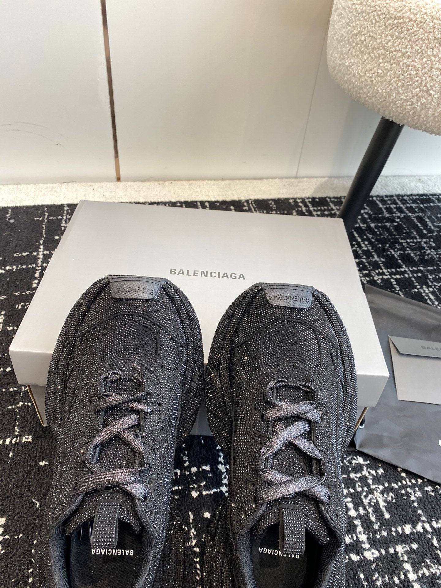 BALENCIAGA TRIPLE S Strass Black