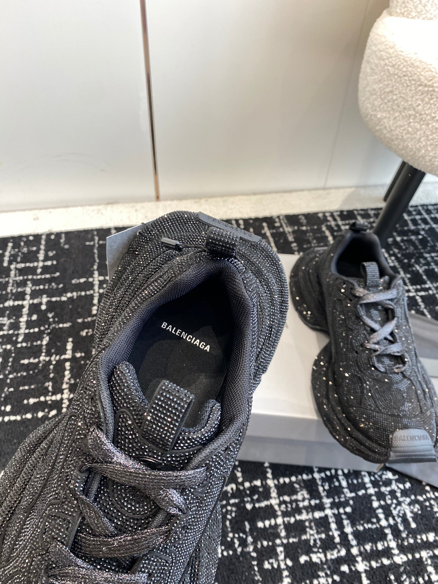 BALENCIAGA TRIPLE S Strass Black