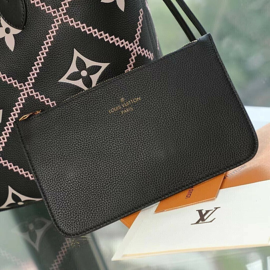 Louis Vuitton Neverfull MM Monogram Empriente Black LV