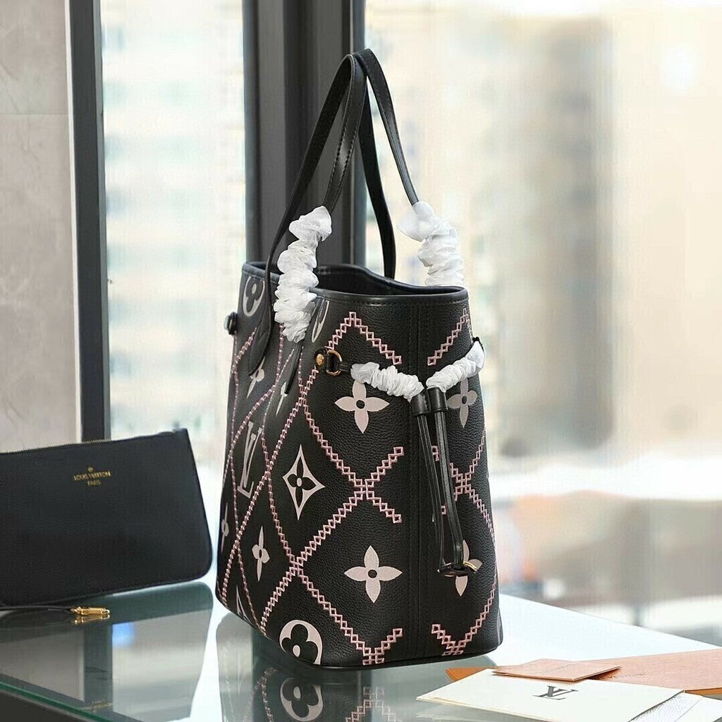 Louis Vuitton Neverfull MM Monogram Empriente Black LV