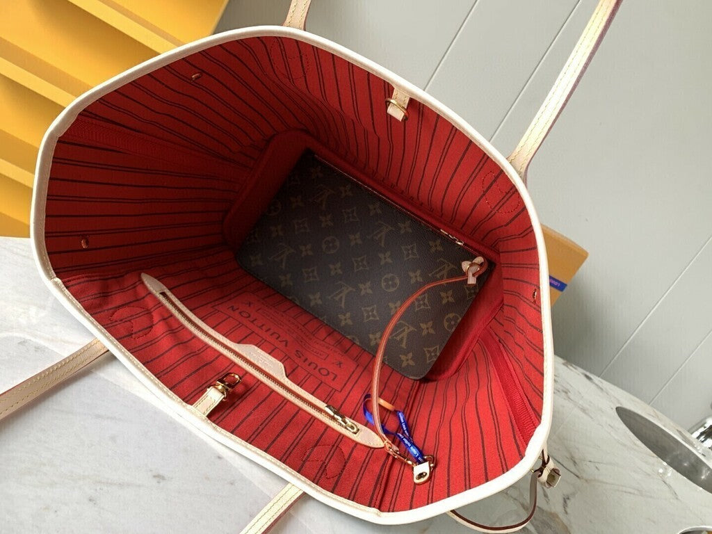 Louis Vuitton Neverfull Monogram MM Cerise Lining LV