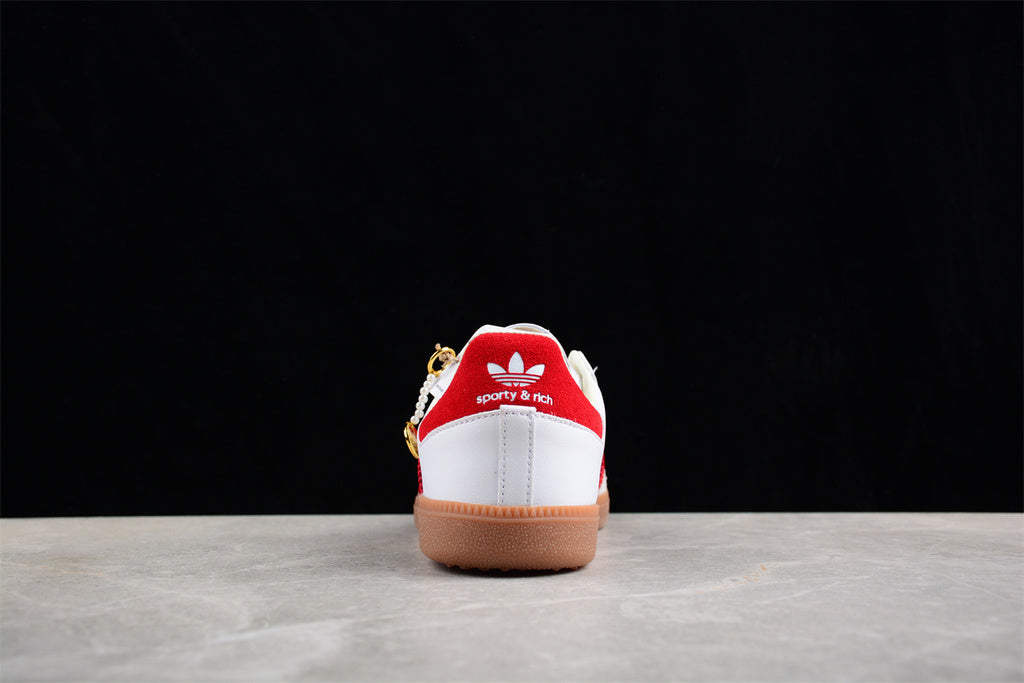 Adidas Samba x Sporty & Rich White Collegiate Burgundy IF5660