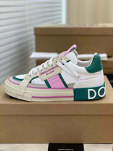 Dolce &amp; Gabbana White Pink Green Custom 2.Zero Sneakers