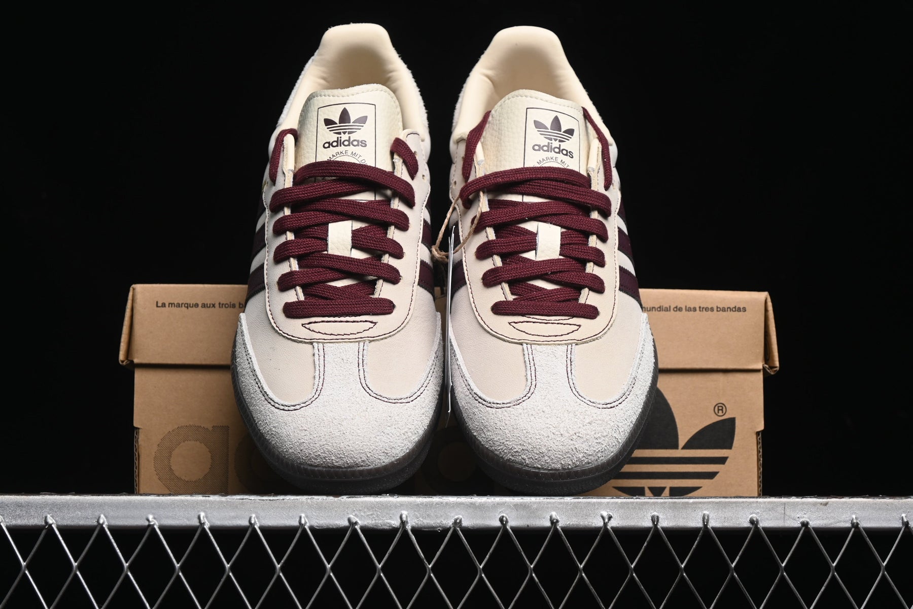 Adidas Samba OG  Wonder White Maroon