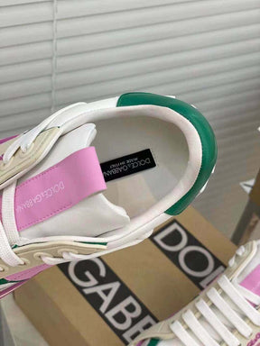 Dolce &amp; Gabbana White Pink Green Custom 2.Zero Sneakers