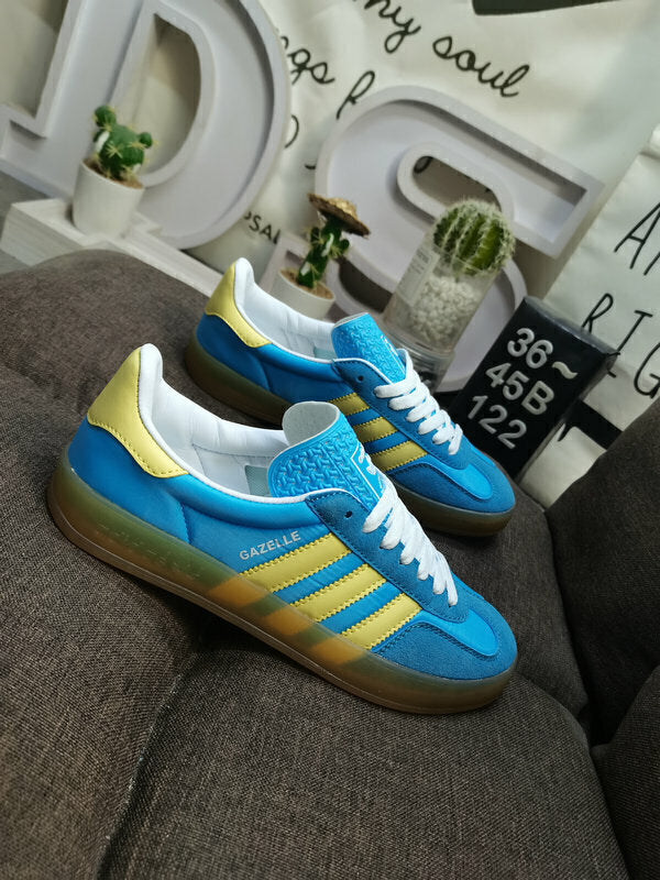 Adidas Gazelle Indoor Semi Blue Burst Almost Yellow