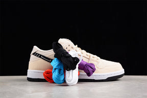 Nike SB Dunk Low x Albino &amp; Preto Pearl White Cadarços Personalizado