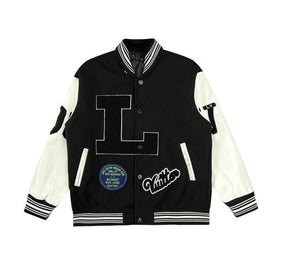 Jacket Varsity Louis Vuitton Black White