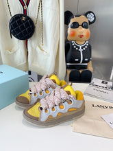 Lanvin Leather Curb Glitter Pale Pink Black White