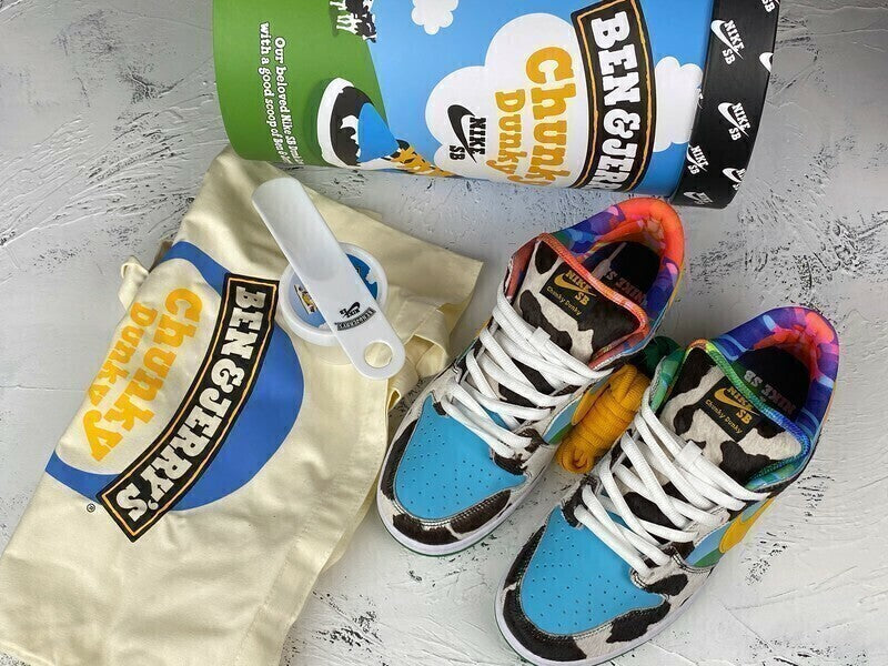 Nike SB Dunk Low Ben &amp; Jerry's Chunky Dunky (Embalagem F&amp;F)