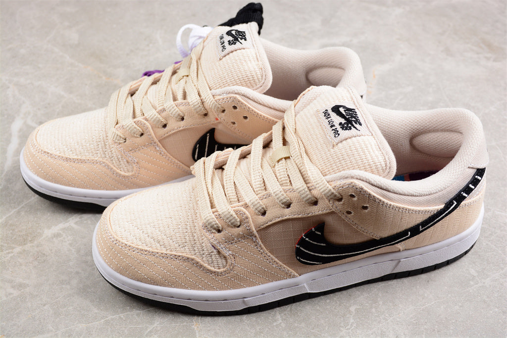 Nike SB Dunk Low x Albino &amp; Preto Pearl White Cadarços Personalizado