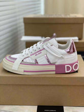 Dolce &amp; Gabbana White &amp; Pink Custom 2Zero Sneakers