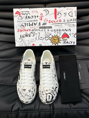 Dolce &amp; Gabbana Portofino Graffiti Print Leather