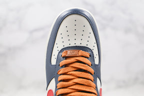 NIKE AIR FORCE BEGE VERMELHO AZUL