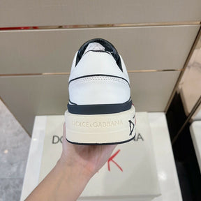 DOLCE &amp; GABBANA White New Roma Graffiti Print Leathe