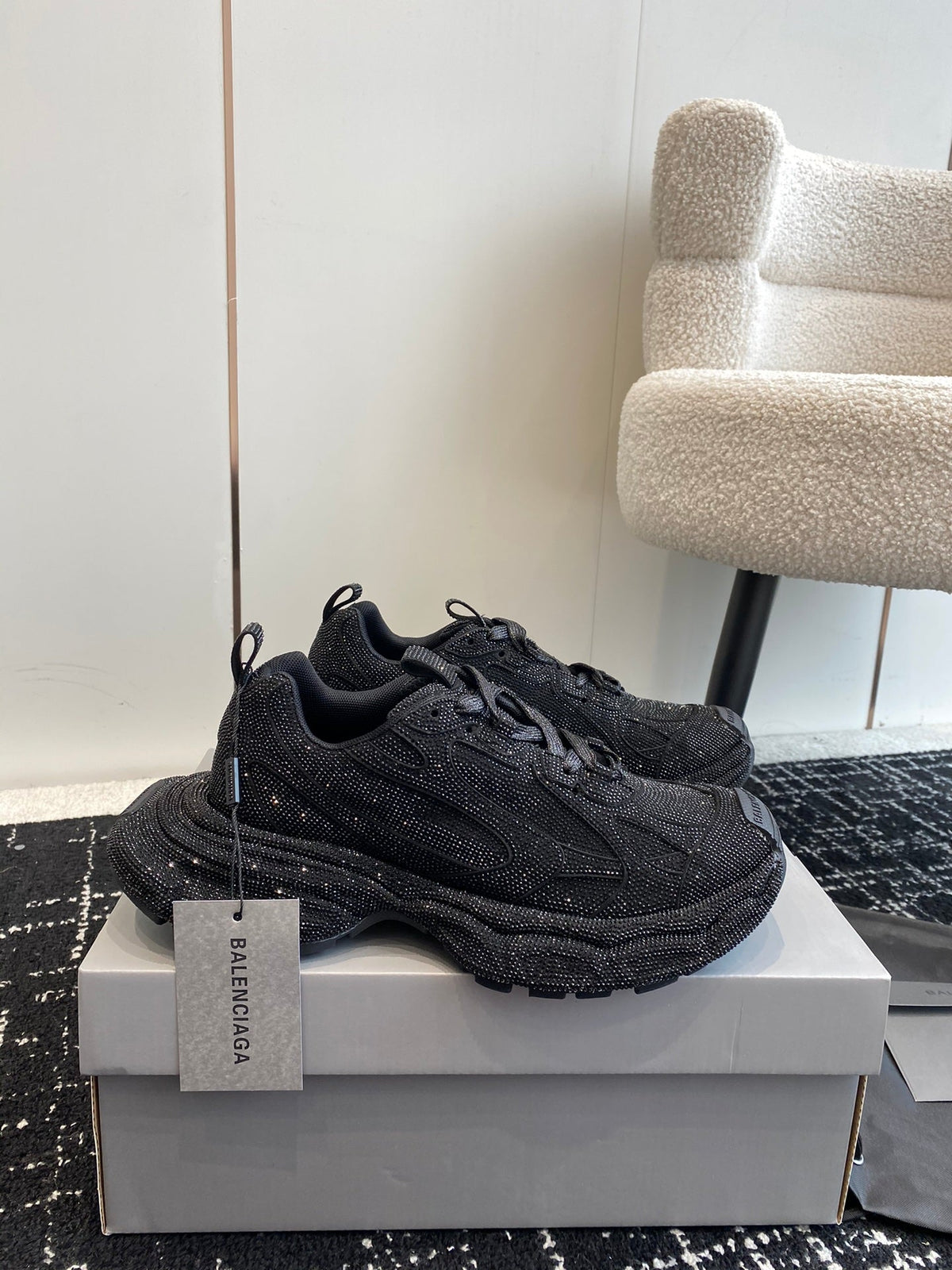 BALENCIAGA TRIPLE S  Strass Black