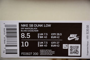 Nike SB Dunk Low x Albino &amp; Preto Pearl White Cadarços Personalizado