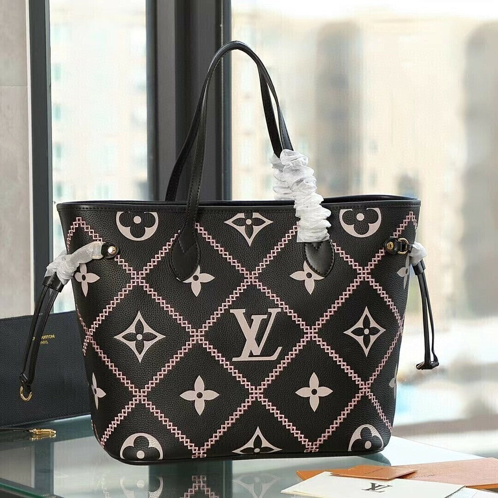 Louis Vuitton Neverfull MM Monogram Empriente Black LV
